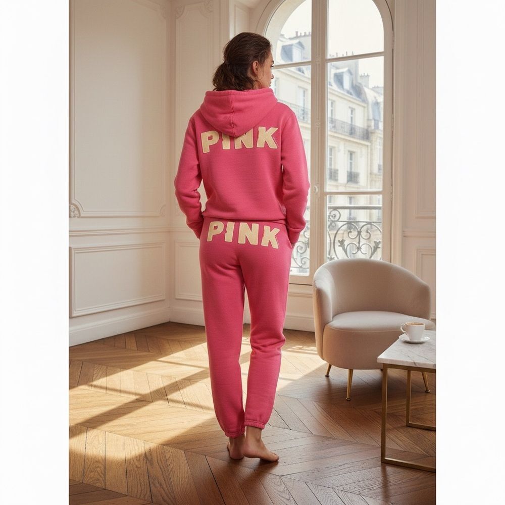 VINTAGE Y2K Victoria's Secret PINK Sweatpants – Iconic Hot Pink & Orange small